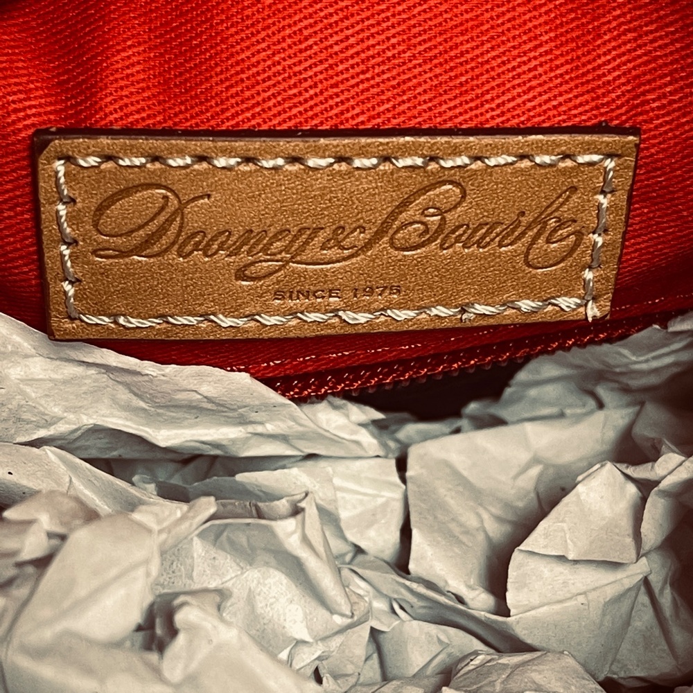 Exclusive Dooney & Bourke Smooth Leather Satchel - Taupe - Picture 7 of 10
